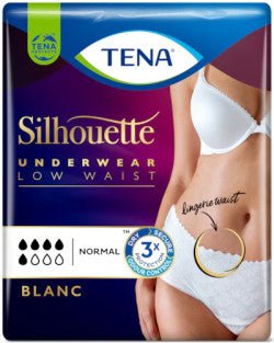 Tena Silhouette Underwear White_Size. M (x12 units) – Buy Now at Healtsy