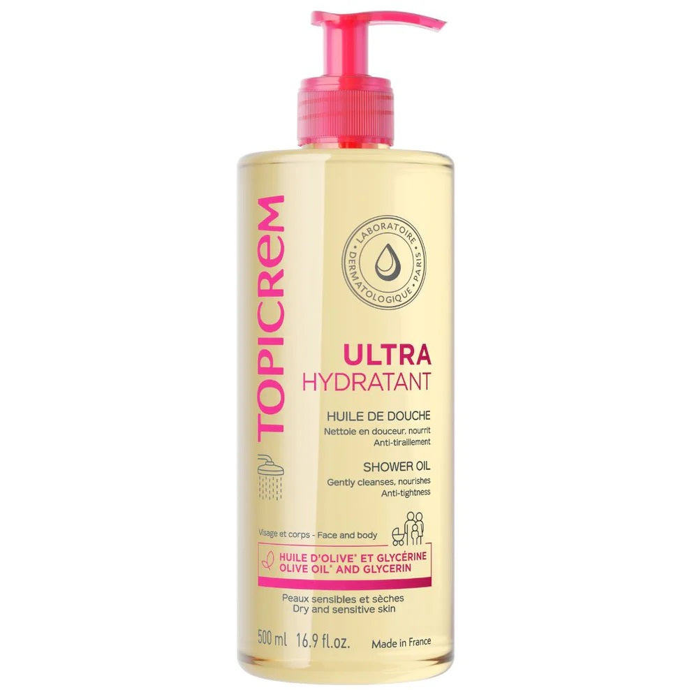 Topicrem Ultra Moisturizing Shower Oil - 1L - Healtsy