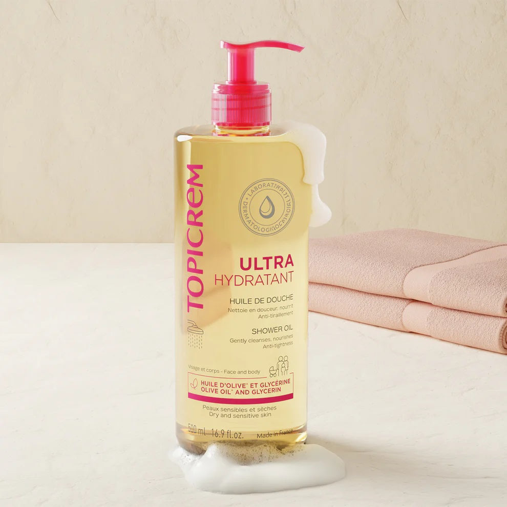 Topicrem Ultra Moisturizing Shower Oil - 1L - Healtsy