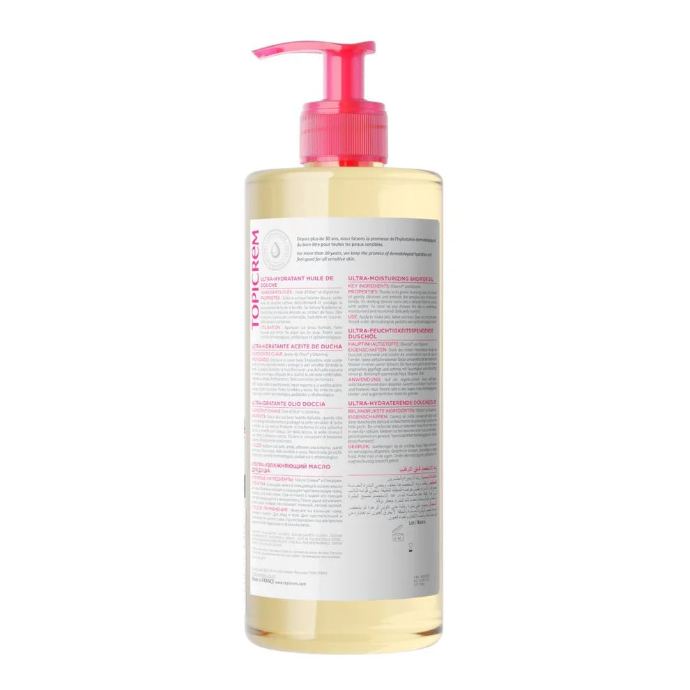 Topicrem Ultra Moisturizing Shower Oil - 1L - Healtsy