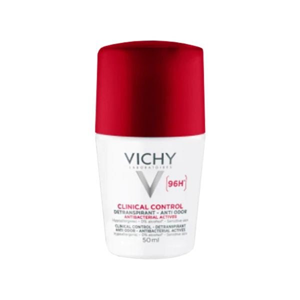 Vichy Clinical Control 96H Deodorant Roll On- 50ml (Double Pack) - Healtsy