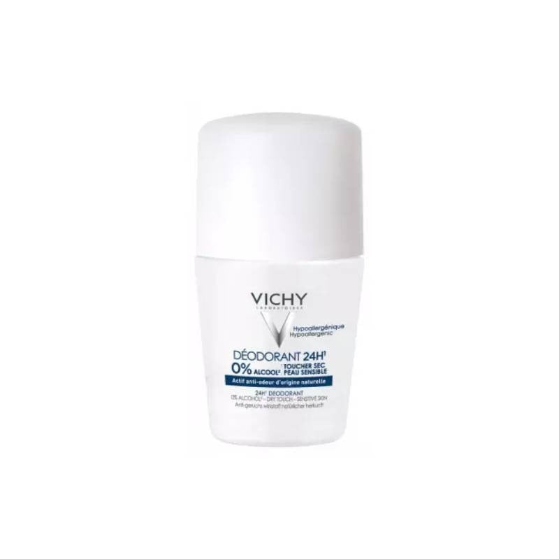 Vichy 24H Dry-Touch Deodorant Roll-On - 50ml (Double Pack) - Healtsy