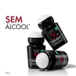 Vichy Homme 72H Deodorant Roll-On - 50ml (Double Pack) - Healtsy