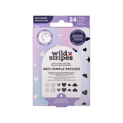 Wild Stripes Pimple Patches Holo Clear  (x24 patches) - Healtsy