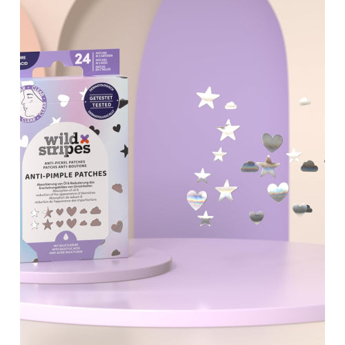 Wild Stripes Pimple Patches Holo Clear  (x24 patches) - Healtsy