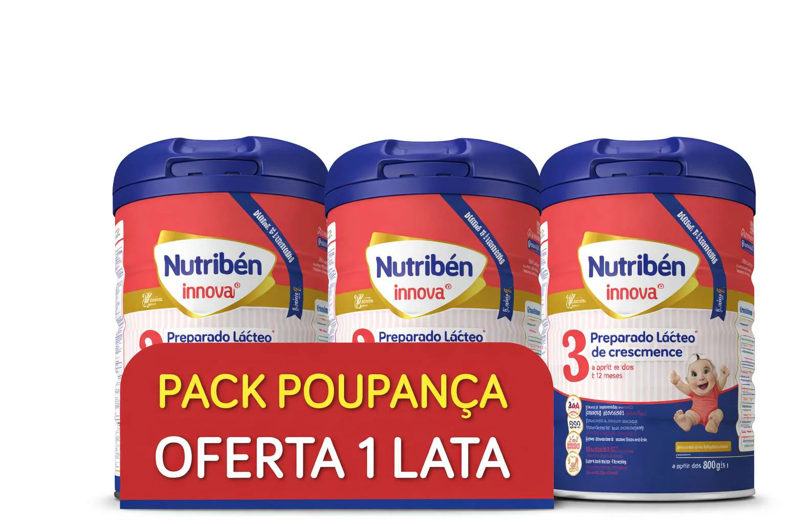 Nutriben Innova 3 Growth Milk - 800g (Triple Pack) - Healtsy