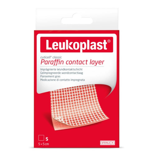 Leukotaplast Cuticell Classic Paraffin Gauze Compress_ 5X5cm (x5 units) - Healtsy