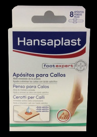 Hansaplast Foot Expert Strips for calluses with salicylic acid (x8 units) - Healtsy