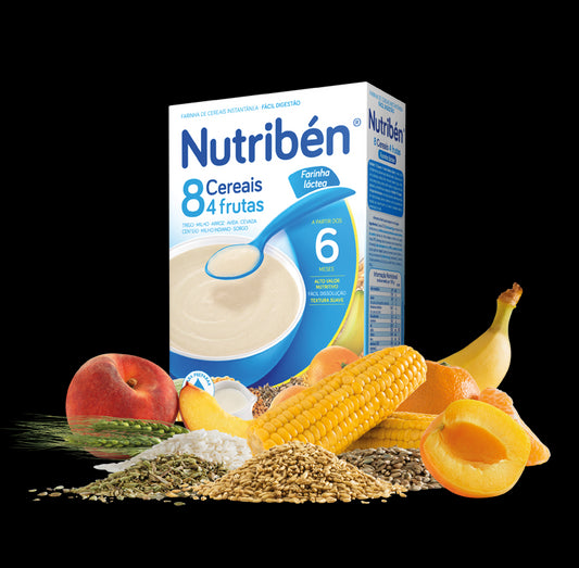Nutribén Flour 8 Cereals / 4 Fruits (Dairy) - 300g (x2 units) - Healtsy