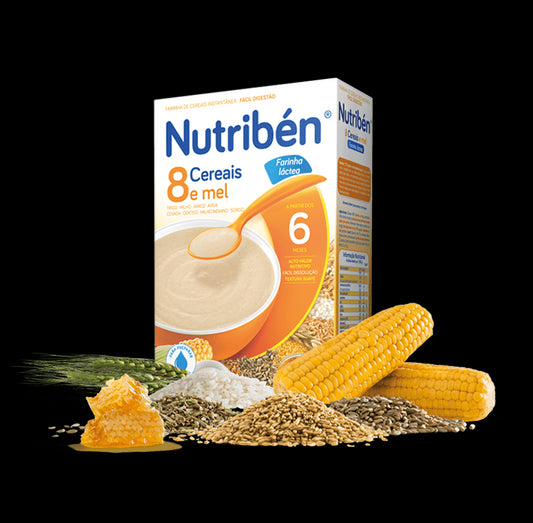 Nutribén Flour 8 Cereals / Honey (Dairy) - 300g (x2 units) - Healtsy