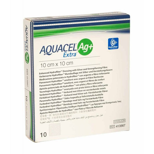 Aquacel Ag + Extra Sterile Dressing - 10x10cm (x10 units) - Healtsy