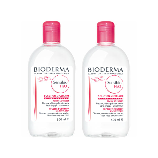 Sensibio Bioderma Micellar Solution H2O 500ml (DUO) - Healtsy