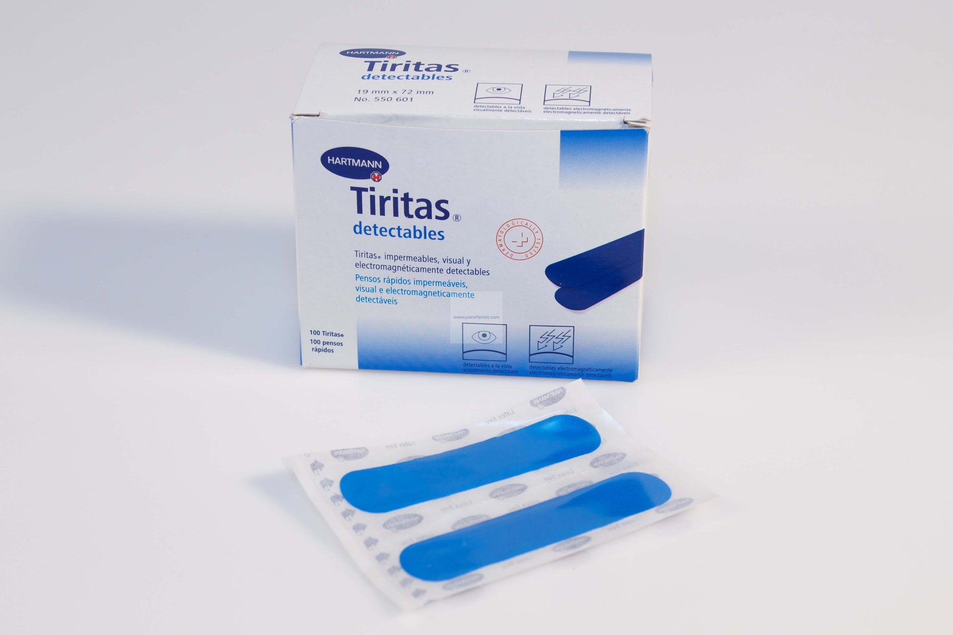 Detectable Strips Tiritas - 19x72mm (x100 units) - Healtsy