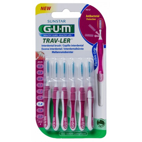 Gum Trav-Ler Brush 1612 IP Thin Cylindrical Pt (x6 units) - Healtsy