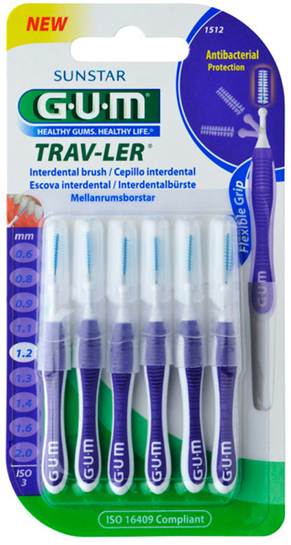 Gum Trav-Ler Brush 1512 IPE Thin Cylindrium Pt (x6 units) - Healtsy