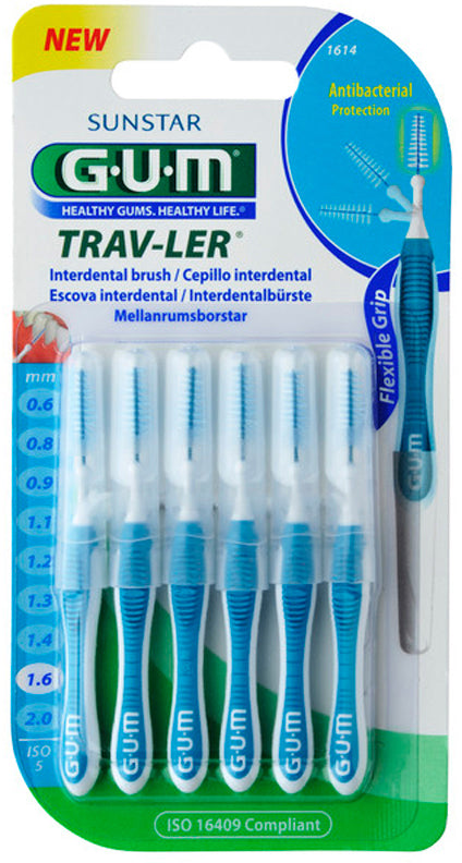 Gum Trav-Ler Brush 1614 IP Thin Conical Pt (x6 units) - Healtsy