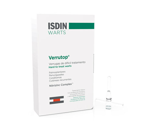 Isdin Warts Verrutop Ampoules (x4 units) + Applicator - Healtsy