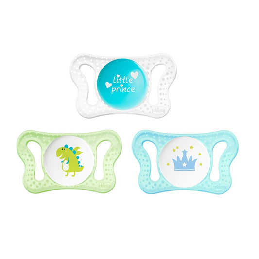 Chicco Pacifier Physio Micro Silicone_Blue_ 0-2months (x2 pacifiers) - Healtsy