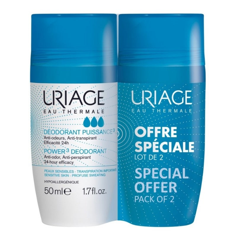 Uriage Power 3 Deodorant - 50ml (x2 units) - Healtsy