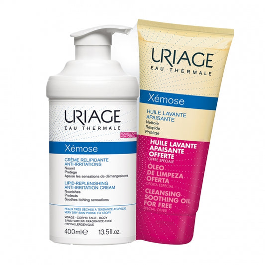 Uriage Xemose Emollient Cream 400ml + Offer Oil 200ml - Healtsy