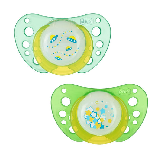 Chicco Pacifier Physio Air Luminosa Silicone_ 0-6months (x2 pcs) - Healtsy