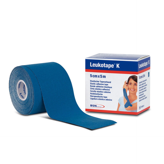 Leukotape K Adhesive Elastic Bandage - 5x5cm (Blue) - Healtsy