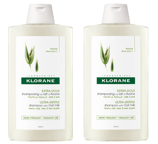 Klorane Capillary Oat Milk Shampoo - 400ml (Duo) - Healtsy