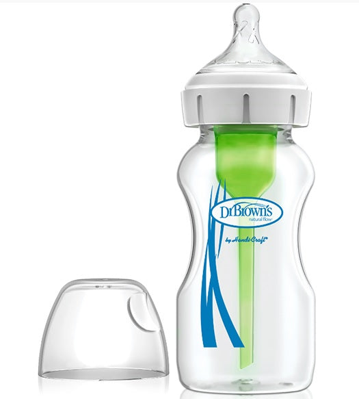 Dr Browns Options Wide Glass Bottle Silicone Teat - 270ml - Healtsy