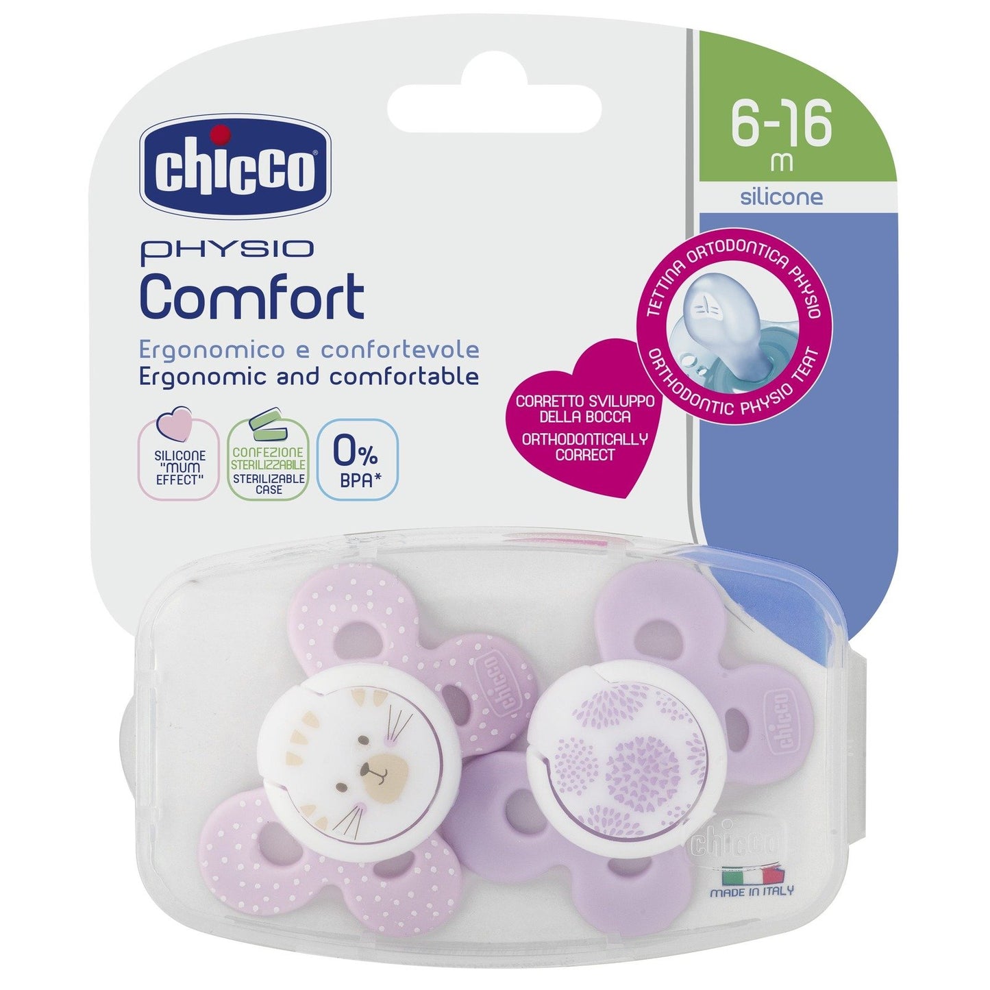 Chicco Pacifier Physio Comfort Girl_6-16months - Healtsy