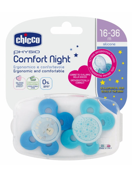 Chicco Pacifier Physio Comfort Night Boy_ 16-36months - Healtsy