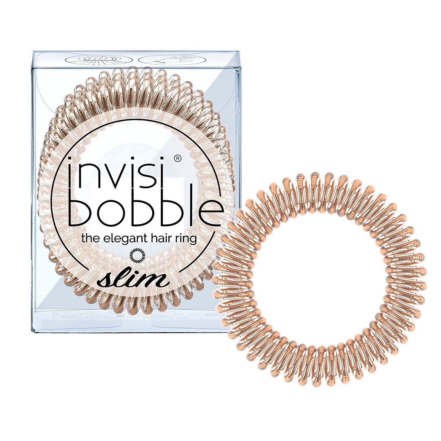 Invisibobble Elastic Hair Slim Bronze (x3 units) - Healtsy