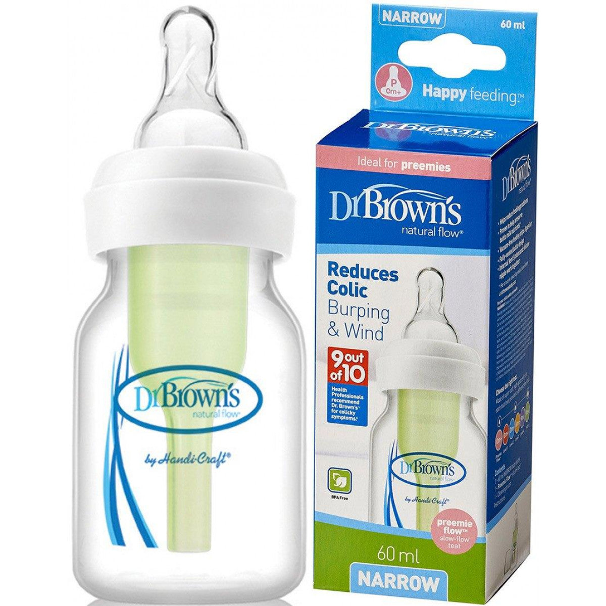 Dr Browns Options Narrow Silicone Teat Bottle - 60ml - Healtsy