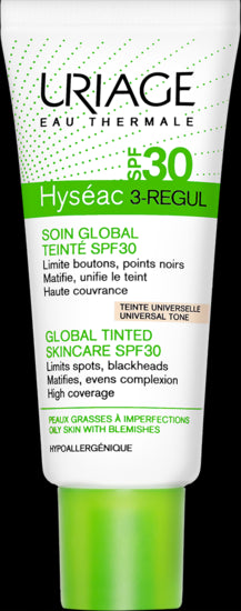 Uriage Hyséac 3-Regul Global Tinted Skin-care SPF30+ - 40ml - Healtsy
