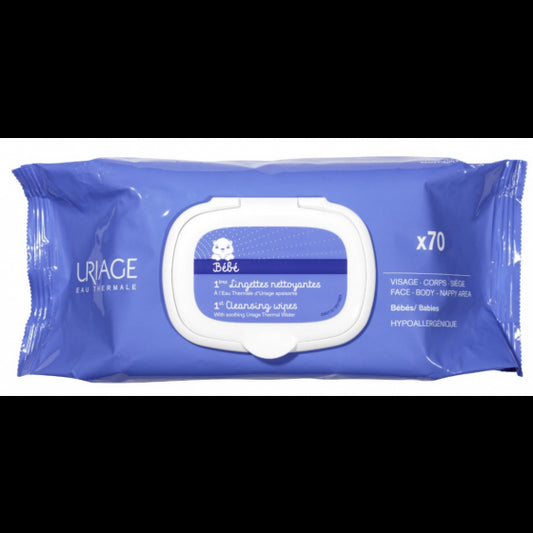 Uriage Baby 1st Cleansing Wipes x70 - Healtsy