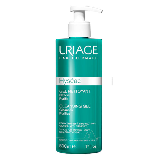 Uriage Hyseac Gentle Cleansing Gel - 500ml - Healtsy