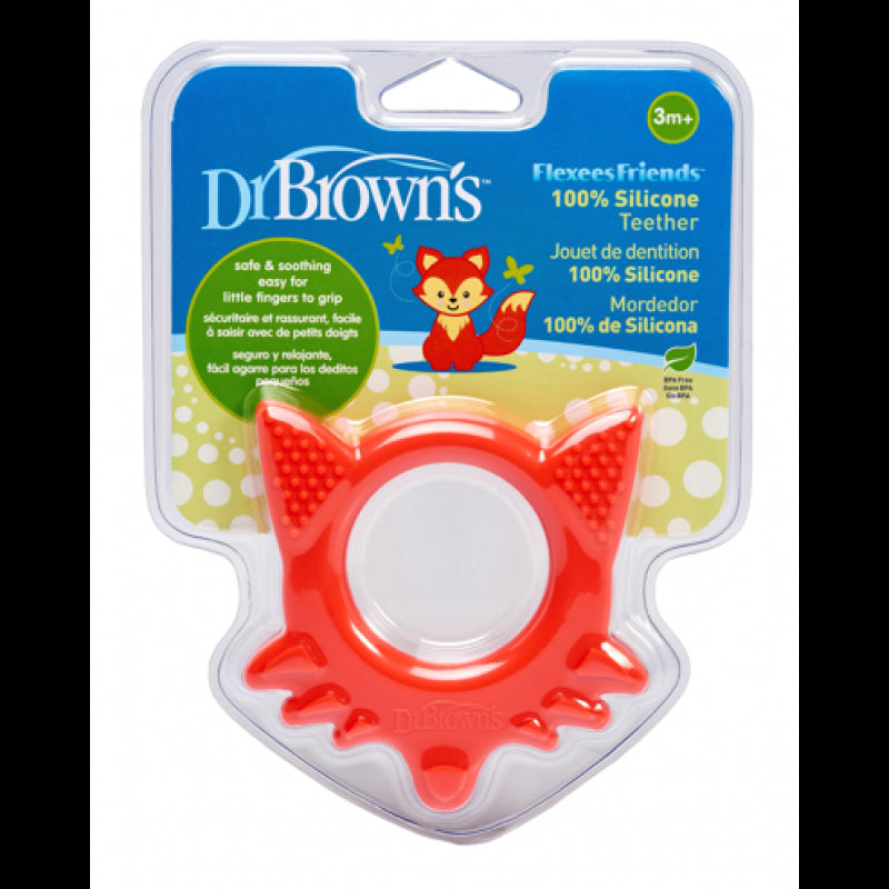 Dr Browns Flexees Teether Fox_ 3 months + - Healtsy