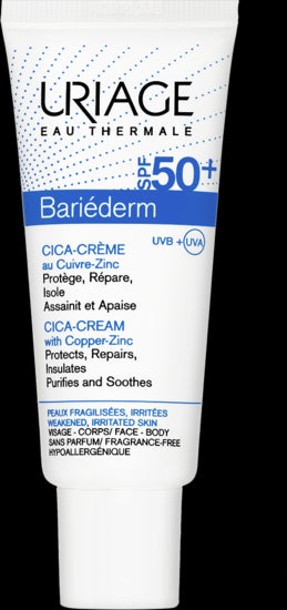 Uriage Bariéderm Cica-Cream SPF50+ With Cu-Zn - 40ml - Healtsy