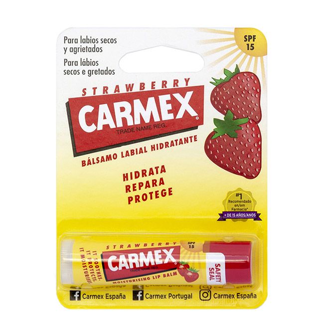 Carmex Lip Moisturizing Stick SPF15 Strawberry - 4.25g - Healtsy