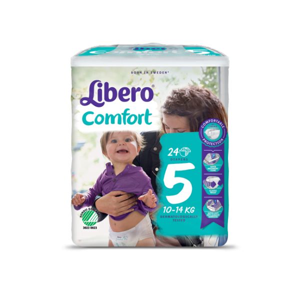 Comfort Libero_ Size 5_ Diapers_ 10-14kg (x24 units) - Healtsy