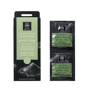 Apivita Express Beauty Green Clay Cleansing Mask - 8ml (x2 units) - Healtsy