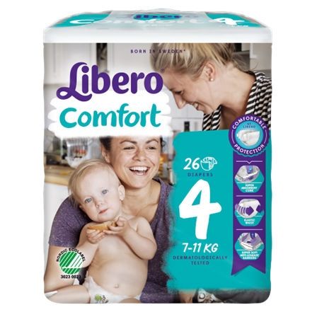 Libero Comfort_Size 4_ Diapers_ 7-11kg (x26 units) - Healtsy