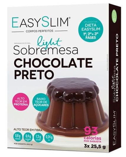 Easyslim Black Chocolate Dessert Sachets - 25.5g (x3 units) - Healtsy