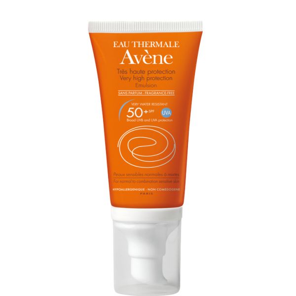 Avène Solar Emulsion SPF50+ w/o Perfume - 50 ml - Healtsy