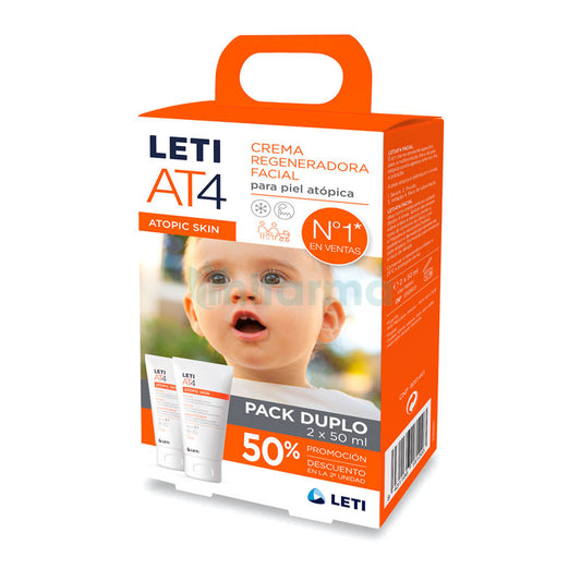 LetiAT4 Facial regenerating cream - 50 ml (x2 units with 50% discount on the 2nd unit) - Healtsy