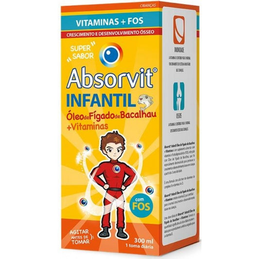Absorvit Infant Liver Oil Cod + Vitamins Emulsion - 300ml - Healtsy