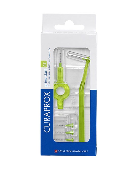 Curaprox Prime Plus Handy Kit CPS 11 Interdental Brush (x5 units) with UHS 409 Cable - Healtsy