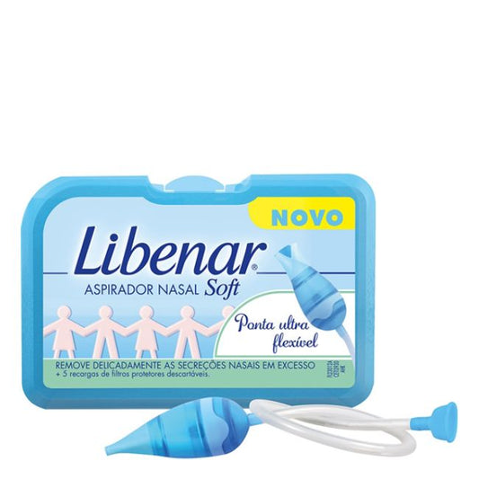Libenar Baby Soft Nasal Aspirator + Disposable Protective Filter Refills 5 Unit(s) - Healtsy