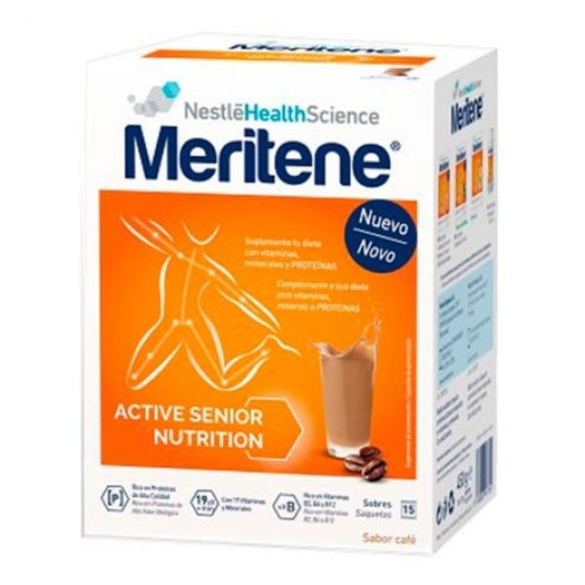Meritene Decaffeinated Coffee Powder Wallet (x15 units) - Healtsy