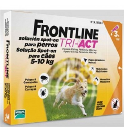 Frontline Tri-Act S Dog Solution_ 5-10kg - 1ml (x3 units) - Healtsy