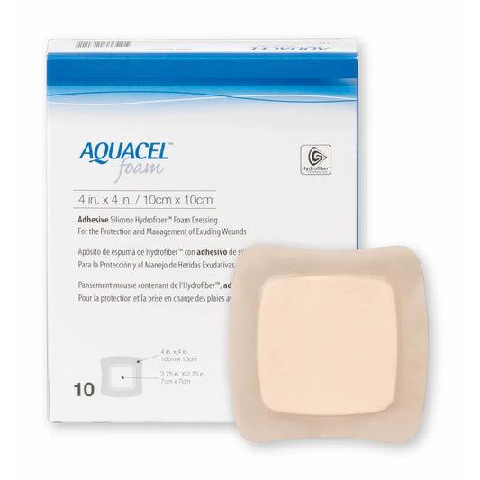 Aquacel Foam Adhesive Dressing - 10x10cm (x10 units) - Healtsy